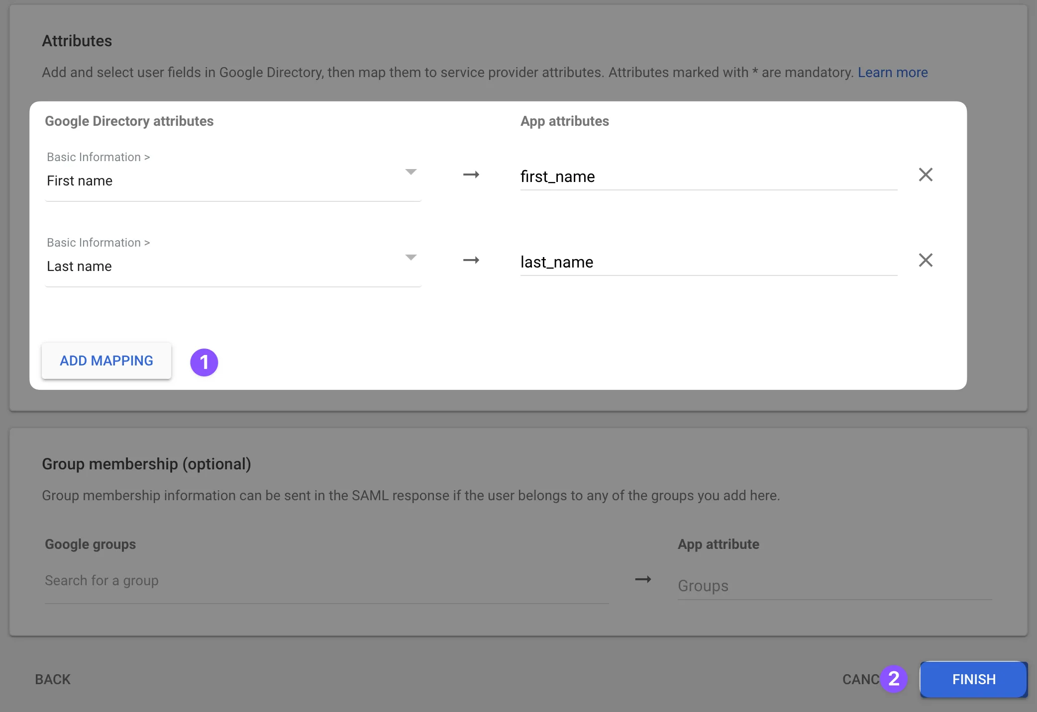 Google Identity Provider details