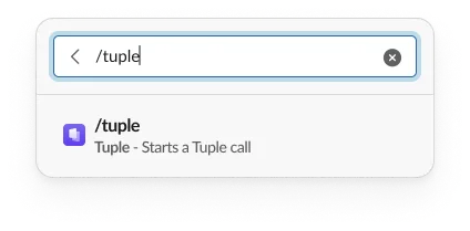 How do I use Tuple in Slack?