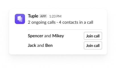 A list emojiDemoImage ongoing calls with /tuple ls